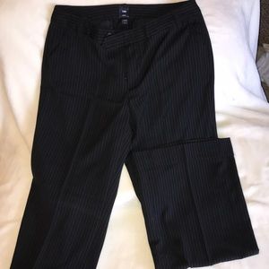 Black pinstripes Gap slacks 8